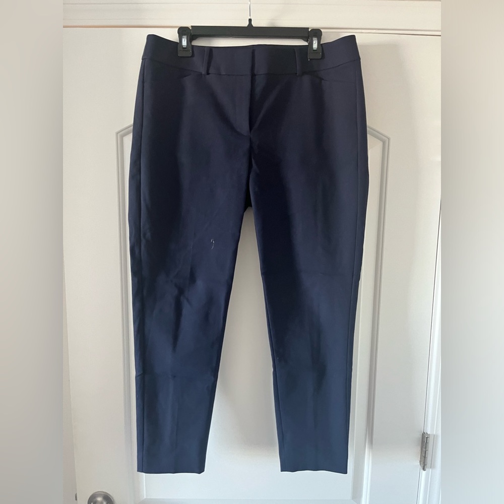 LOFT Julie Skinny Navy Dress Pant
